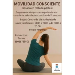 CLASES DE MOVILIDAD CONSCIENTE EN ALDEATEJADA